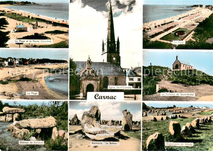 Carnac 56 Ponte Curchild La Plage Eglise Saint Cornely Dolmen de Karieval Kermar
