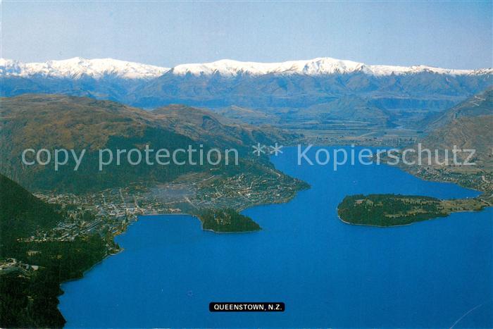 Queenstown Otago Lake Wakatipu Air view