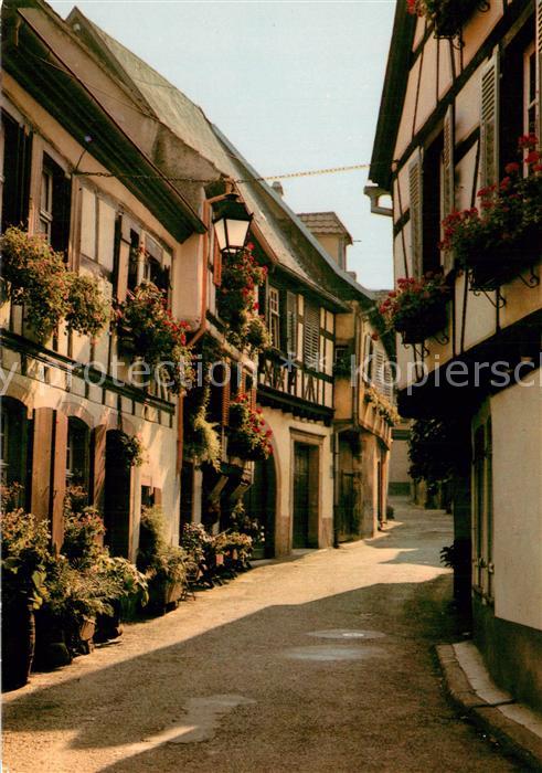 Ribeauville Haut Rhin Alsace 68 Blumengeschmueckte Fachwerkhaeuser