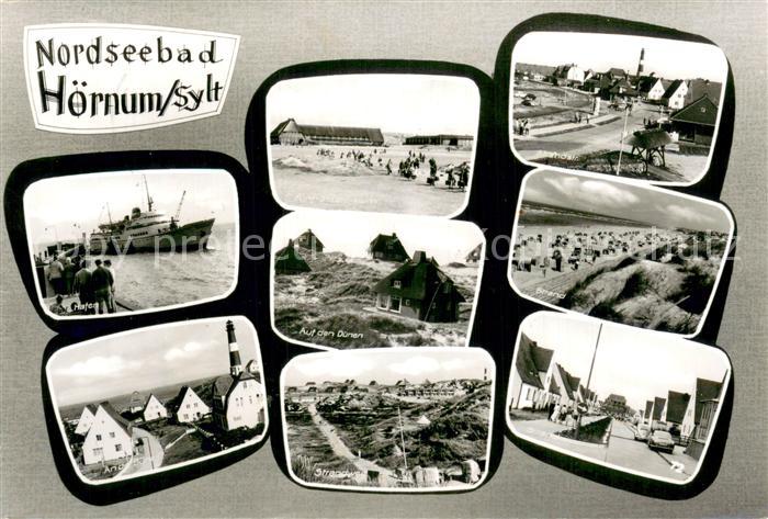 Hoernum Sylt Schiffsanleger Strandpartien Duenen Leuchtturm Ortspartien