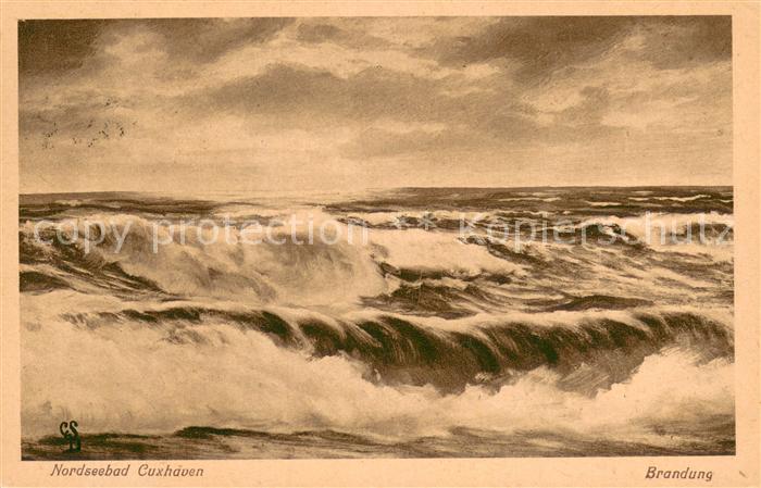 Cuxhaven Nordseebad Brandung