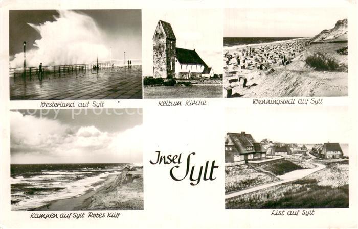 Insel Sylt Westerland Kampen Rotes Kliff Keitum Kirche Wenningstedt List