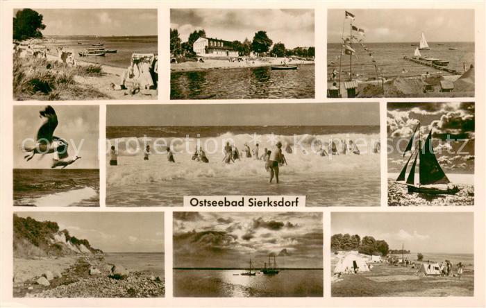Sierksdorf Ostseebad Teilansichten Steilkuesten Strandpartien