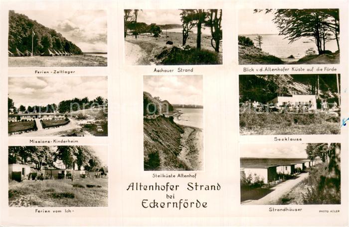 Altenhof Eckernfoerde Zeltlager Missions Kinderheim Aschauer Strand Steilkueste
