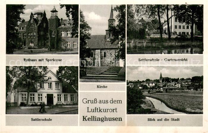 Kellinghusen Rathaus Sparkasse Sattlerschule Garten Stadtblick Kirche