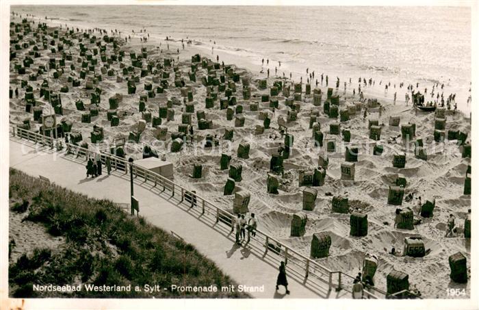 Westerland Sylt Promenade mit Strand