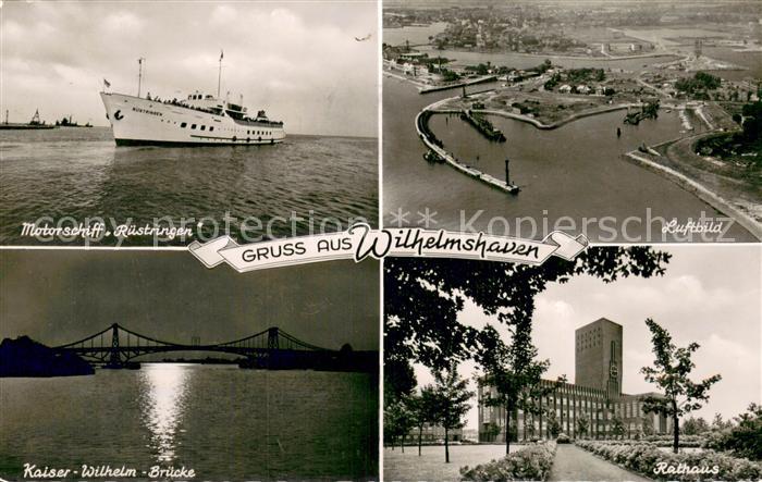 Wilhelmshaven  CITY MS Ruestringen Kaiser Wilhelm Bruecke Fliegeraufnahme Ratha