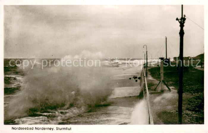 Norderney Nordseebad Sturmflut