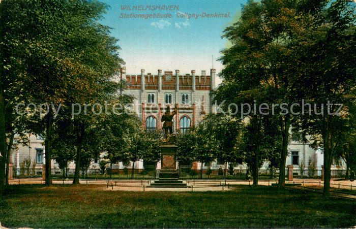 Wilhelmshaven  CITY Stationsgebaeude Coligny Denkmal