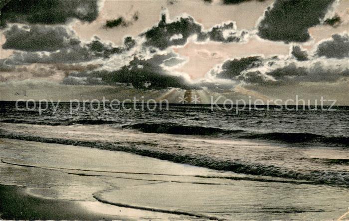 Wangerooge Nordseebad Abendstimmung am Strand