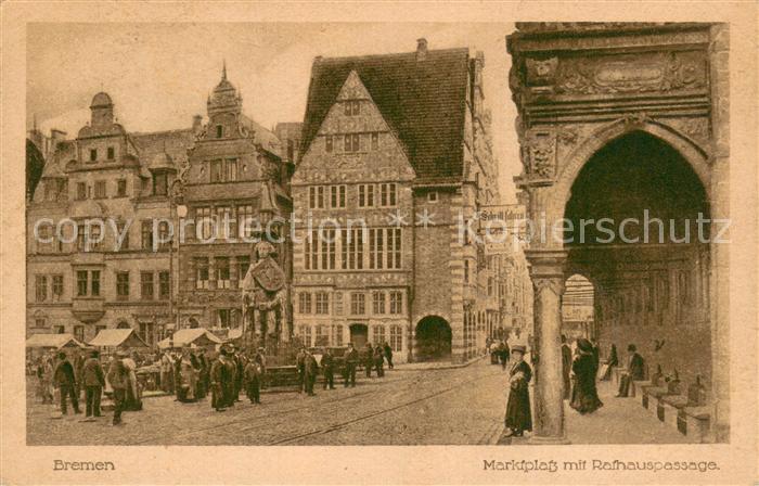 BREMEN  CITY Marktplatz mit Rathauspassage