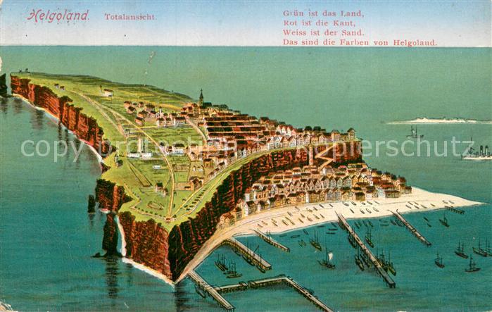 HELGOLAND Insel Schleswig-Holstein Totalansicht