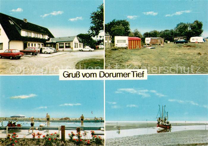 Dorum Dorumer Tief Hotel Restaurant Camping Freibad Fischerboot