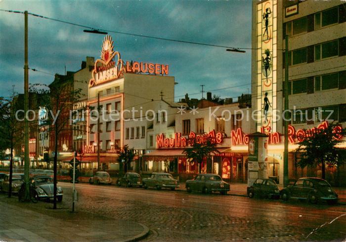 St Pauli Hamburg Reeperbahn bei Nacht