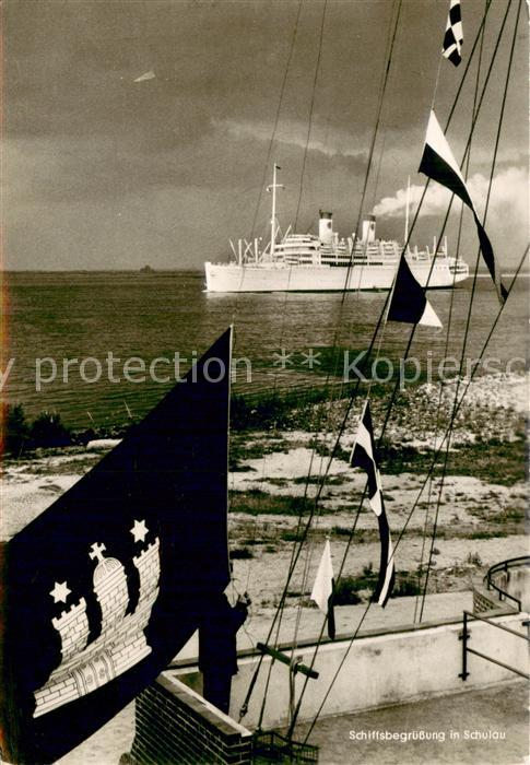 Schulau Wedel Schiffsbegruessung in Schulau