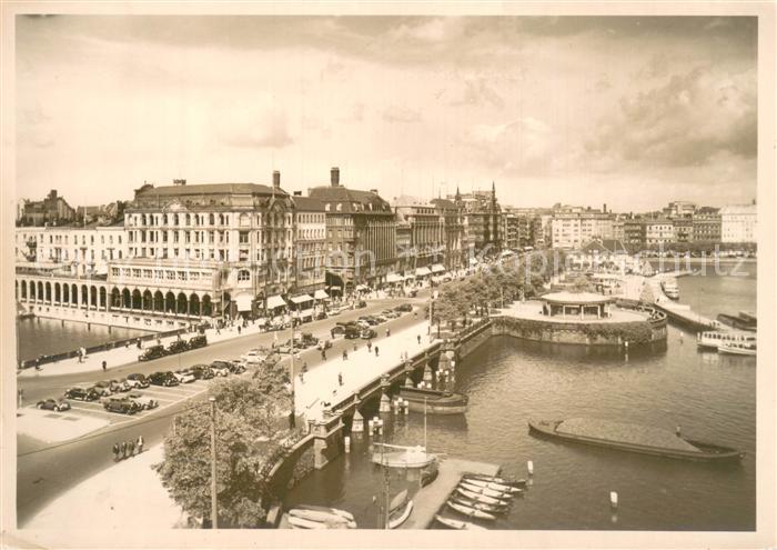 HAMBURG CITY Jungfernstieg Fliegeraufnahme