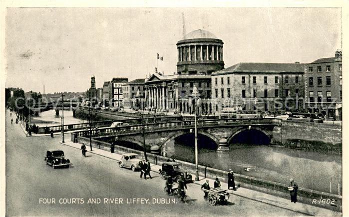 DUBLIN  Ireland Four Courts and River Liffey