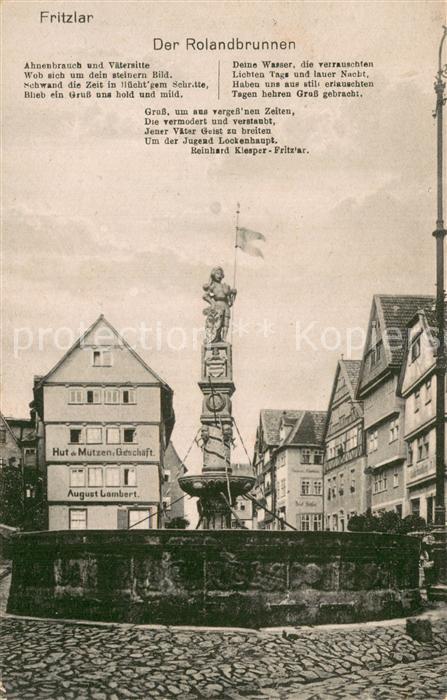 Fritzlar Der Rolandbrunnen