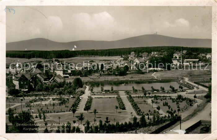 Benneckenstein Harz Kurpark und Gondelteich Fliegeraufnahme