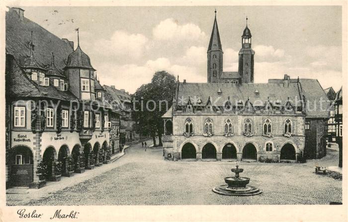 GOSLAR Harz Niedersachsen Markt Rathaus Kirche