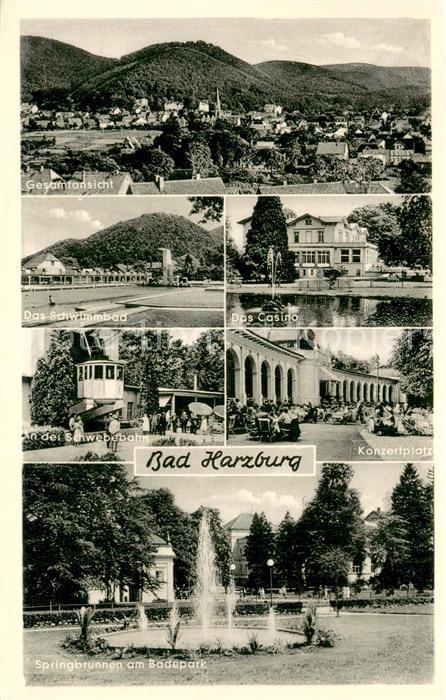 Bad Harzburg Panorama Schwimmbad Schwebebahn Casino Konzertplatz Springbrunnen B