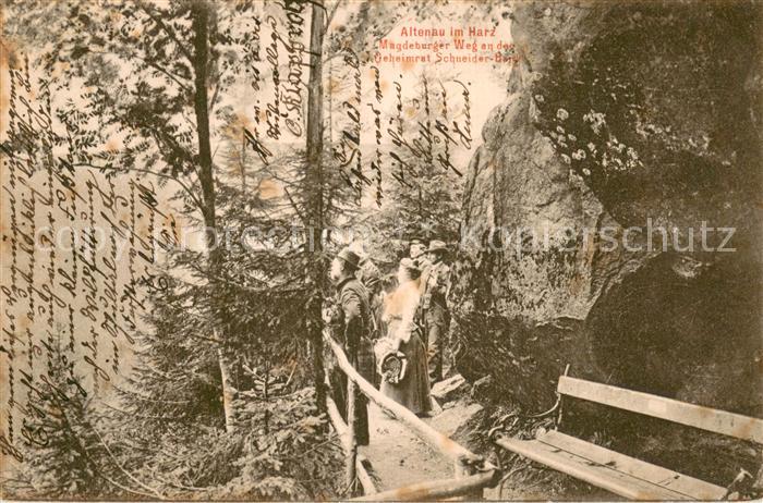 Altenau Harz Magdeburger Weg an der Geheimrat Schneider Bank