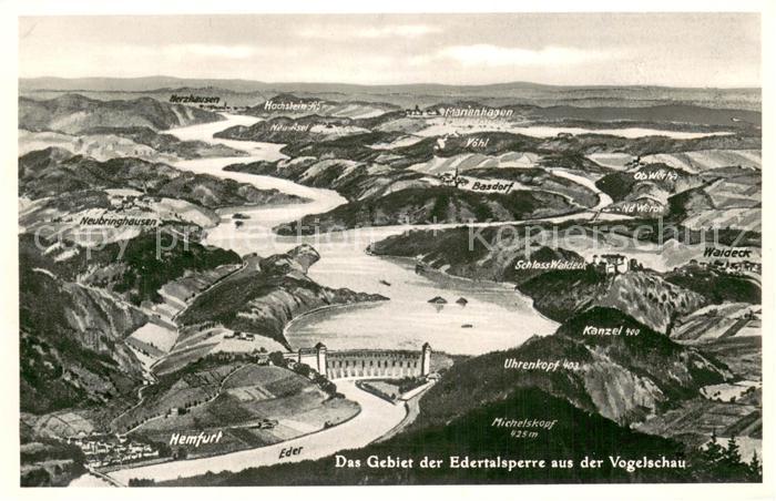 Edertalsperre Panoramakarte