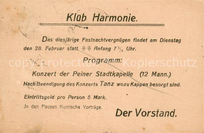 Hoheneggelsen Klub Harmonie Konzert Einladung