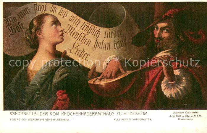 Hildesheimer Huette Windbrettbilder vom Knochenhaueramthaus