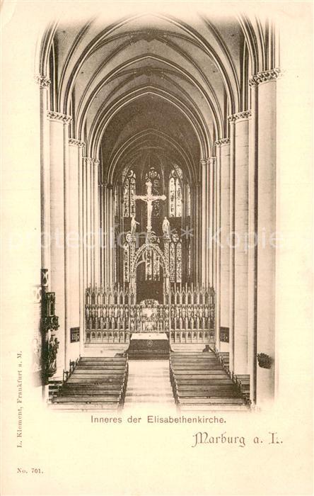Marburg Lahn Inneres der Elisabethenkirche