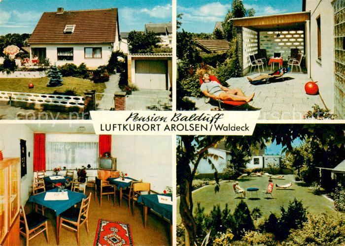 Arolsen Bad Pension Balduff Terrasse Gaststube Garten