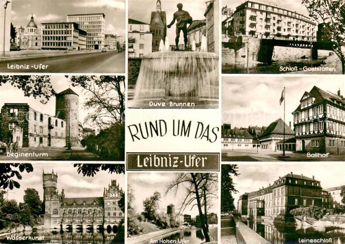 HANNOVER  CITY Leibniz Ufer Beginenturm Wasserkunst Duve Brunnen Am Hohen Ufer S