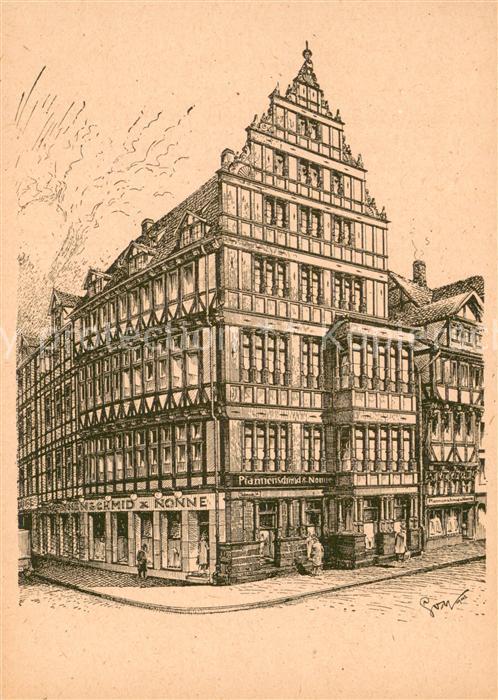 HANNOVER CITY Ecke Oster und Schmiedestrasse Zeichnung