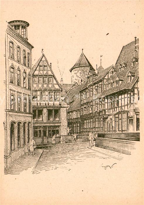 HANNOVER CITY Leine Ufer bei der Schlossbruecke