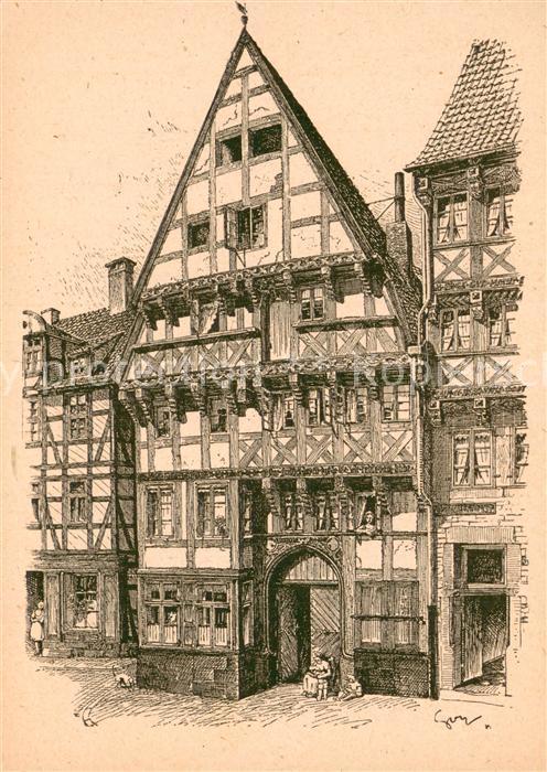HANNOVER CITY Gotisches Fachwerkhaus Knochenhauerstrasse