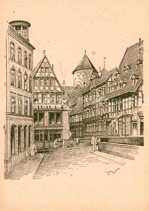 HANNOVER CITY Leine Ufer bei der Schlossbruecke