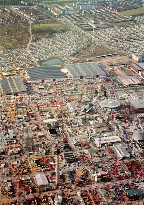 HANNOVER CITY Messegelaende Fliegeraufnahme
