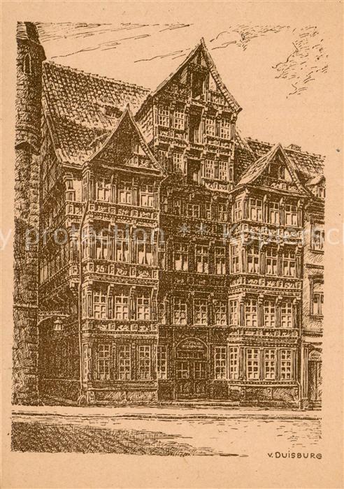 Alt Hildesheim Wedekindhaus Zeichnung