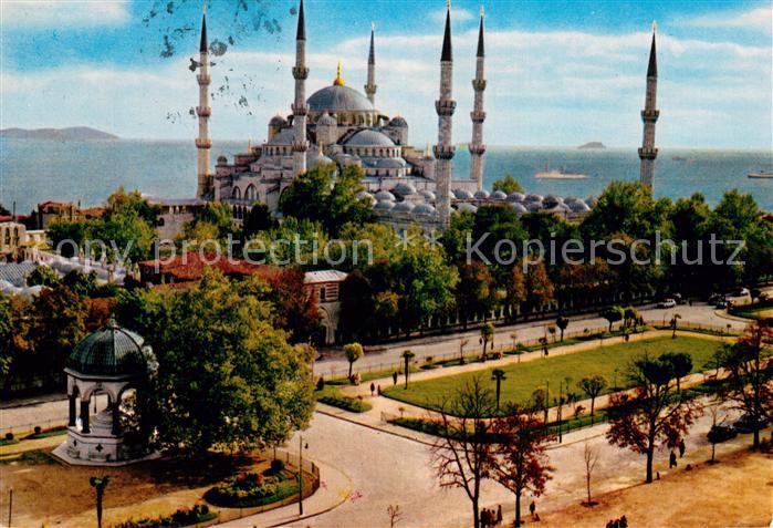 Istanbul Constantinopel TK Blaue Moschee und Kaiser Wilhelm II
