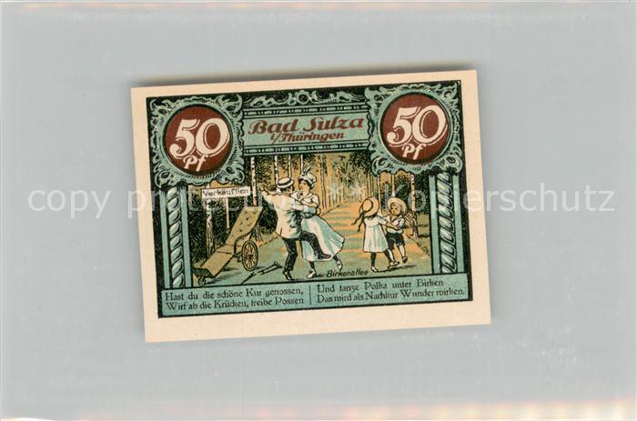 Bad Sulza Notgeldschein Fuenfzig Pfennig