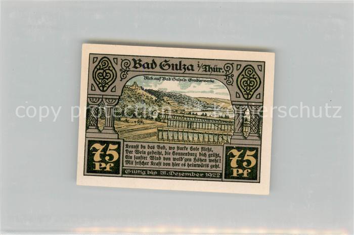Bad Sulza Notgeldschein Fuenfundsiebszig Pfennig