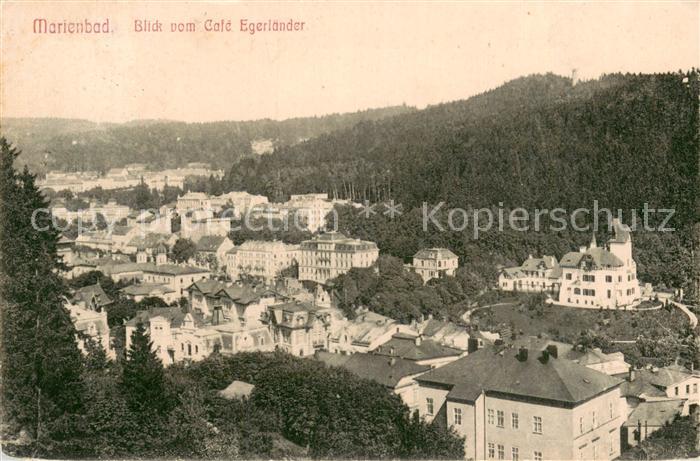 Marienbad Tschechien Boehmen Blick v. Cafe Egerlaender
