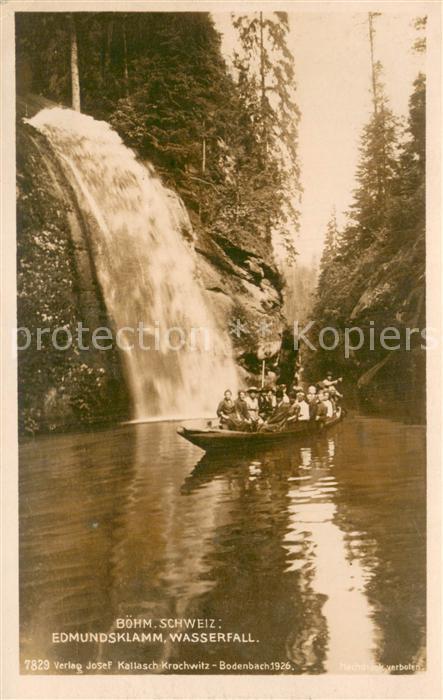 Edmundsklamm Boehmen Hrensko CZ Wasserfall