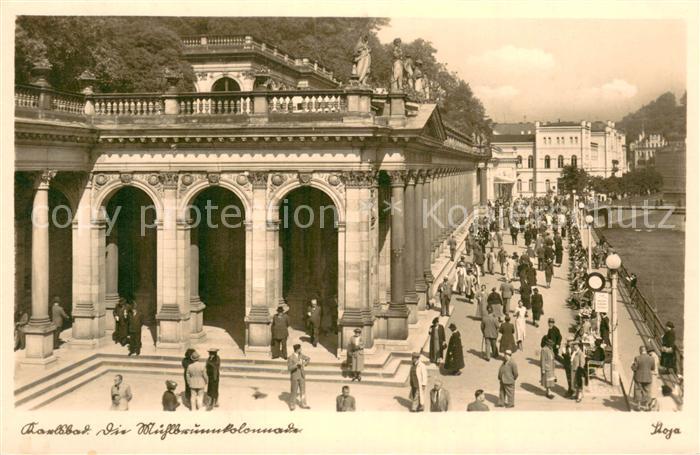 Karlsbad Eger Karlovy Vary Kolonnade Passanten