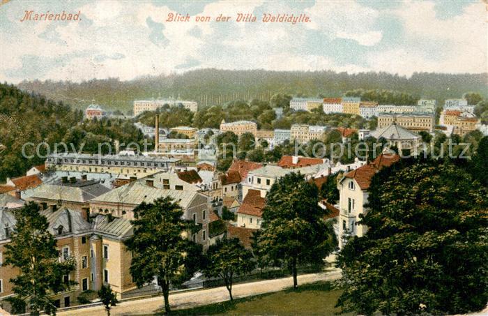 Marienbad Tschechien Boehmen Blick v. d. Villa Waldidyll