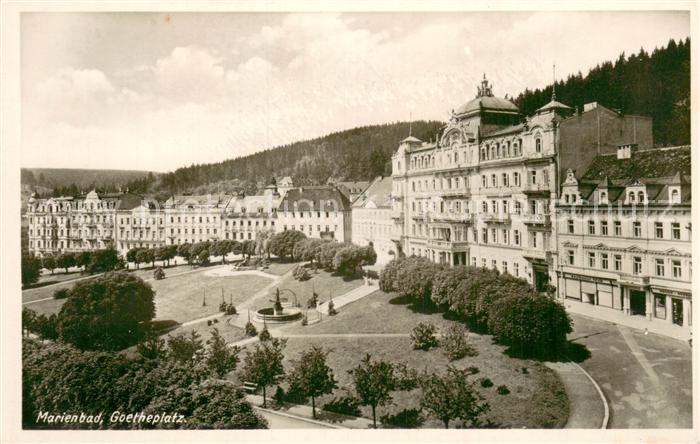 Marienbad Tschechien Boehmen Goetheplatz
