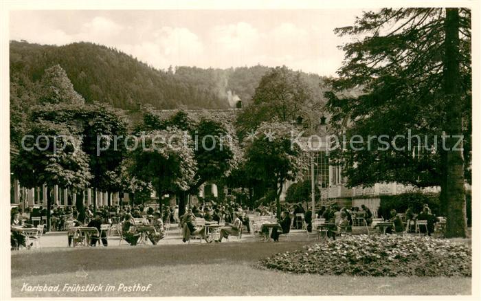 Karlsbad Eger Karlovy Vary Fruehstueck im Posthof
