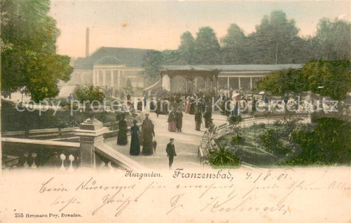 Franzensbad Boehmen Kurgarten