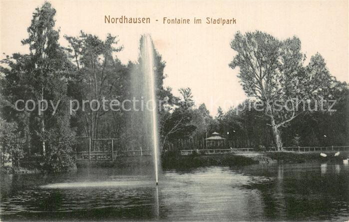 Nordhausen Thueringen Fontaine im Stadtpark