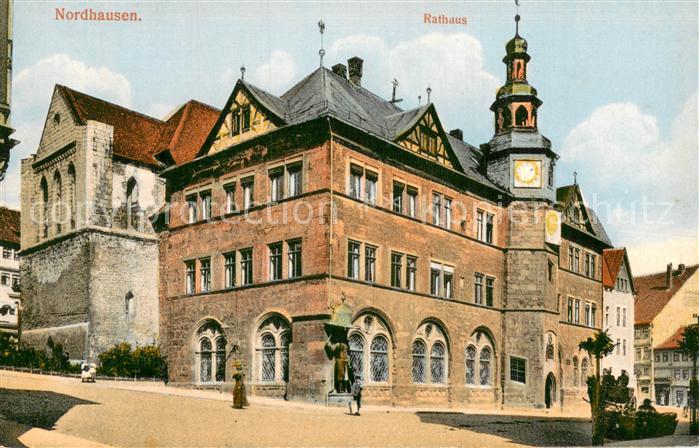Nordhausen Thueringen Rathaus Aussenansicht m. Kutsche